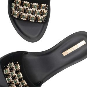 Ciabattina con applicazioni strass