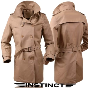 Trench Uomo Impermeabile Capotto Elegante Lungo Soprabito Giacca D'affari Cotone
