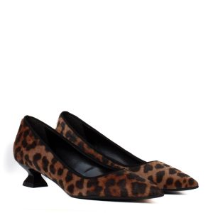 Décolleté Leopardate Tacco Rocchetto Eleganti