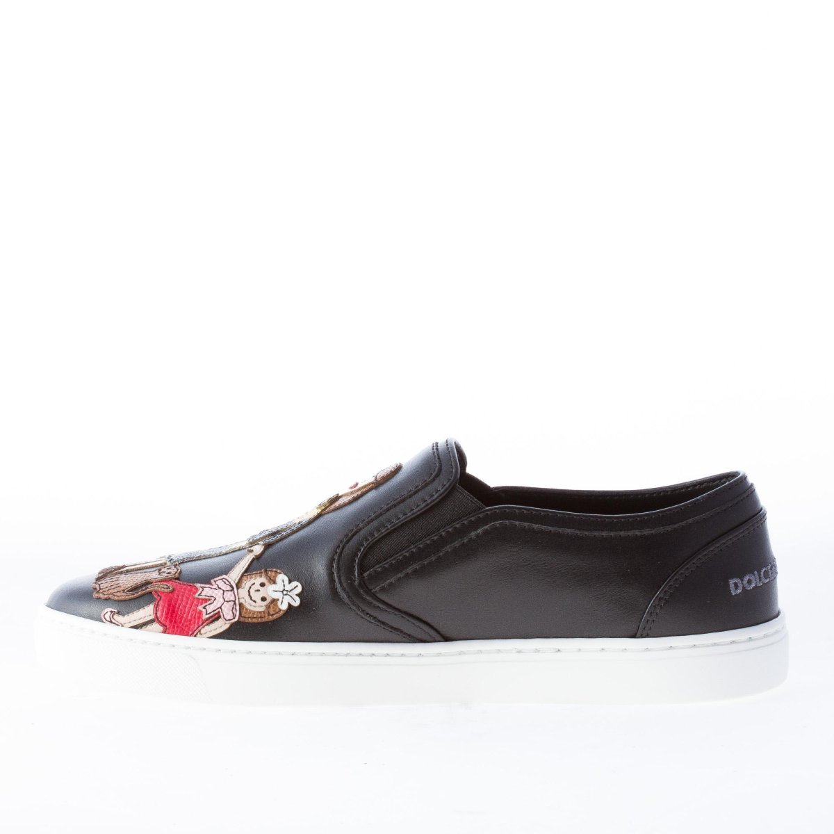 DOLCE & GABBANA donna slip on Family Patch in pelle NERO - immagine 6