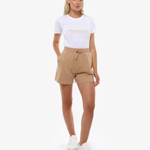 Short taglio over con stampa in cotone Nude Nero