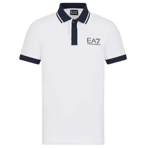 Emporio Armani – 3XL – Polo EA7 3RPF17 PJ03Z tennis club cotone bianco blu