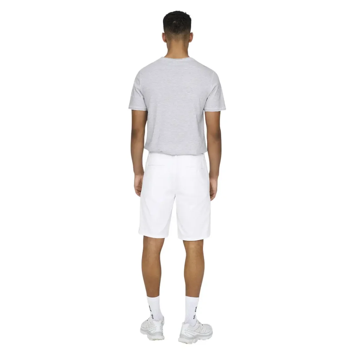 Only & Sons – Bermuda Onsmark 0011 cotone e lino elasticizzato bianco uomo - immagine 5