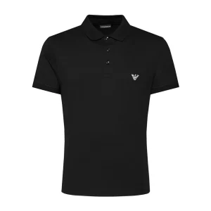 Emporio Armani – L – Polo in cotone nero 4R461