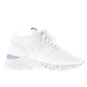 HOGAN donna Active One sneaker calzino in tessuto a rete e pelle BIANCO con suola marmo