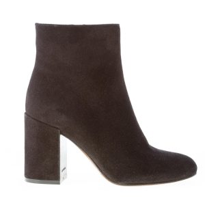 L’AUTRE CHOSE donna tronchetto in crosta NERO con chiusura zip. Tacco 8,5 cm