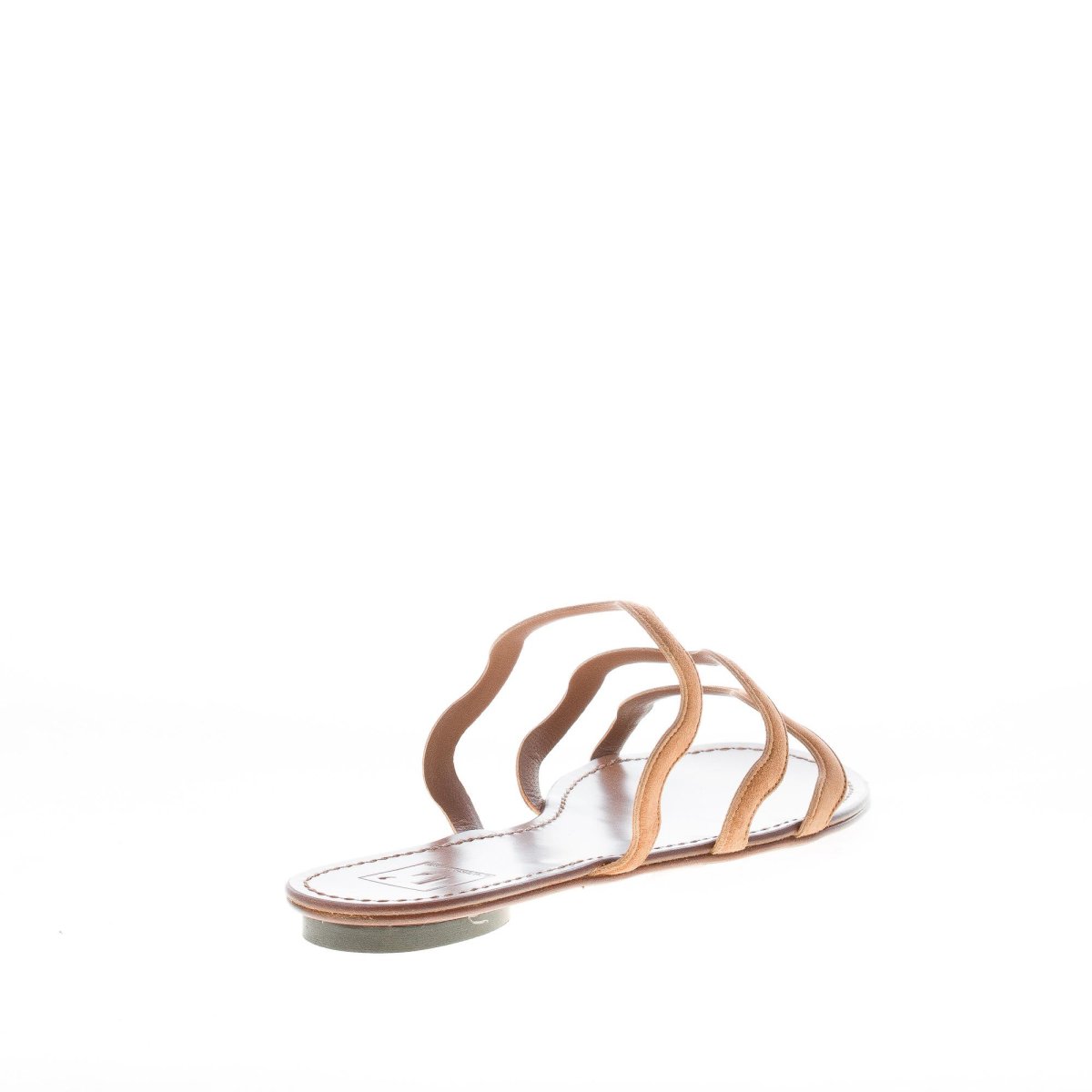 L’AUTRE CHOSE donna sandalo ciabatta in camoscio SIGARO con fasce. Tacco 1 cm - immagine 4