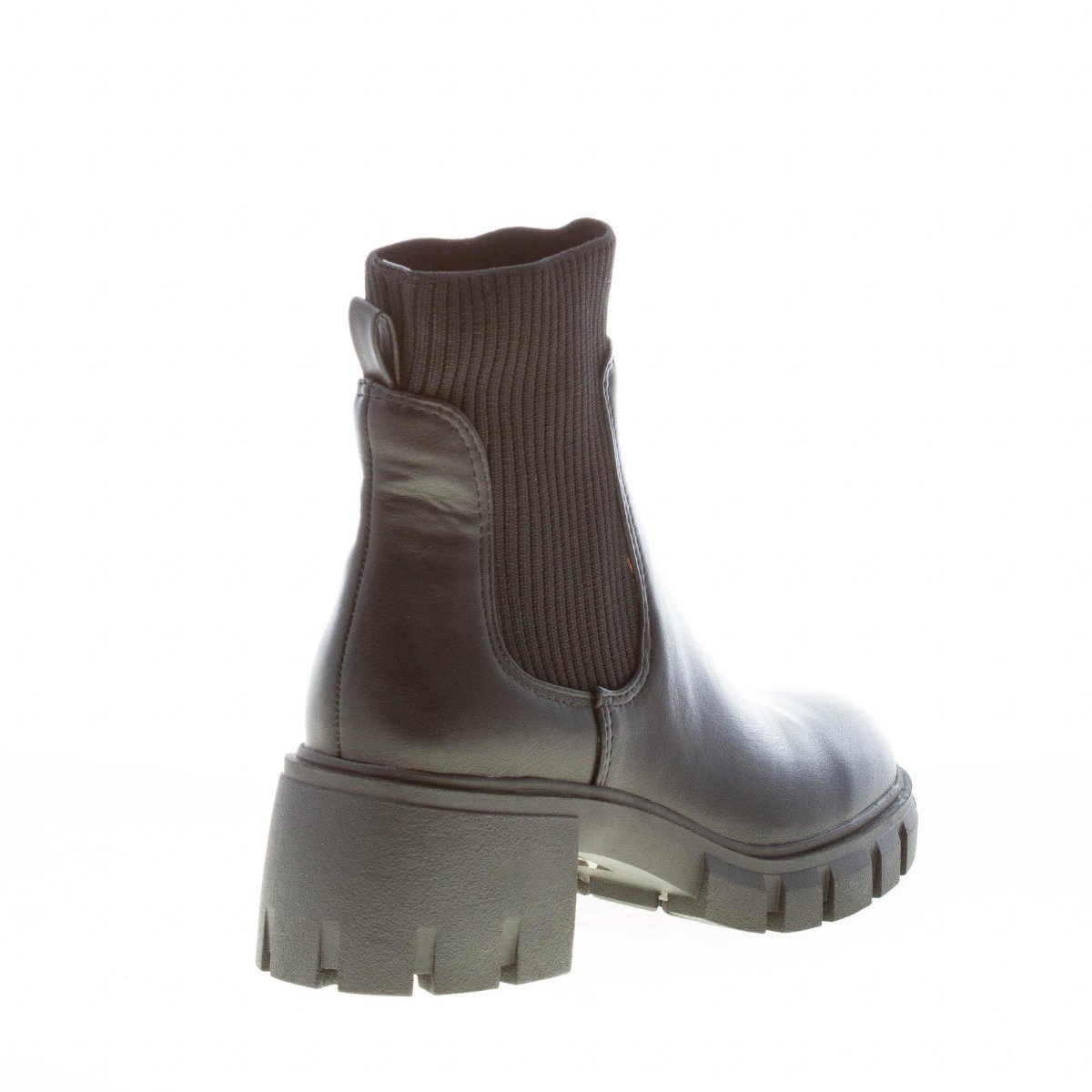 STEVE MADDEN donna stivaletto Hutch in similpelle NERO con maglia. Tacco 6 cm - immagine 4