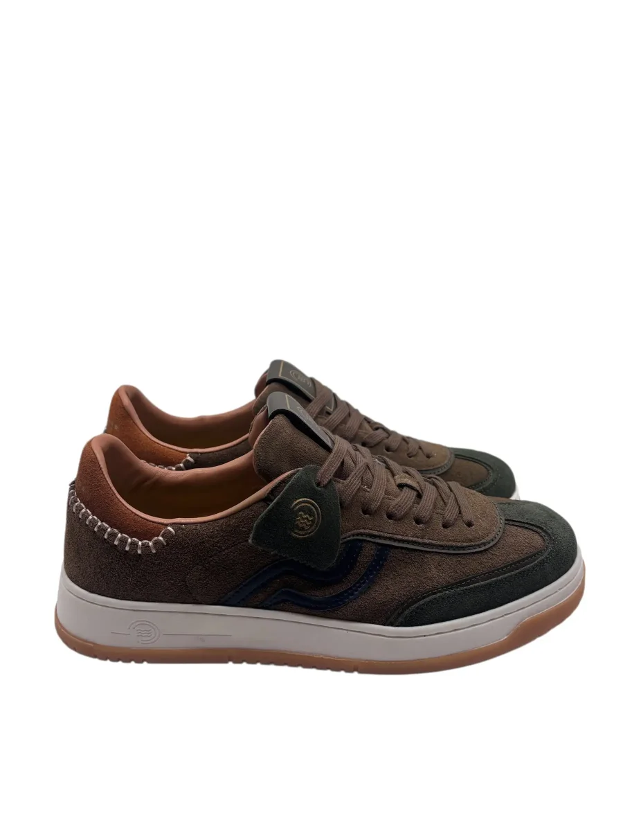 Primabase – Sneakers in pelle scamosciata verde militare - immagine 4