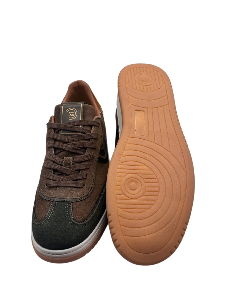 Primabase – Sneakers in pelle scamosciata verde militare - immagine 5