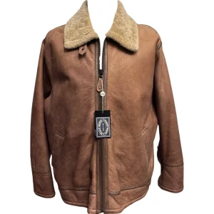 Pelle Moda – Montone scamosciato uomo color cammello – 2XL