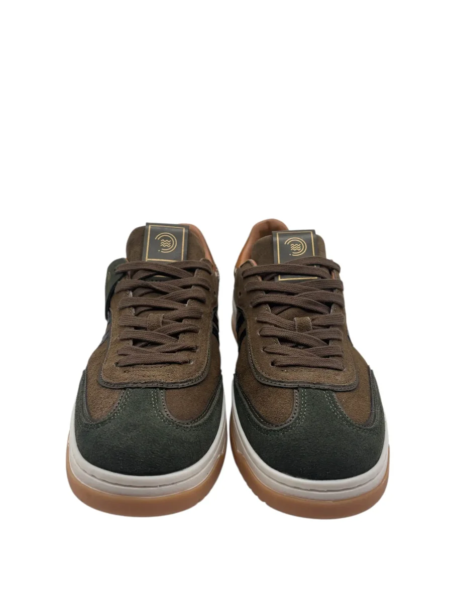 Primabase – Sneakers in pelle scamosciata verde militare - immagine 3