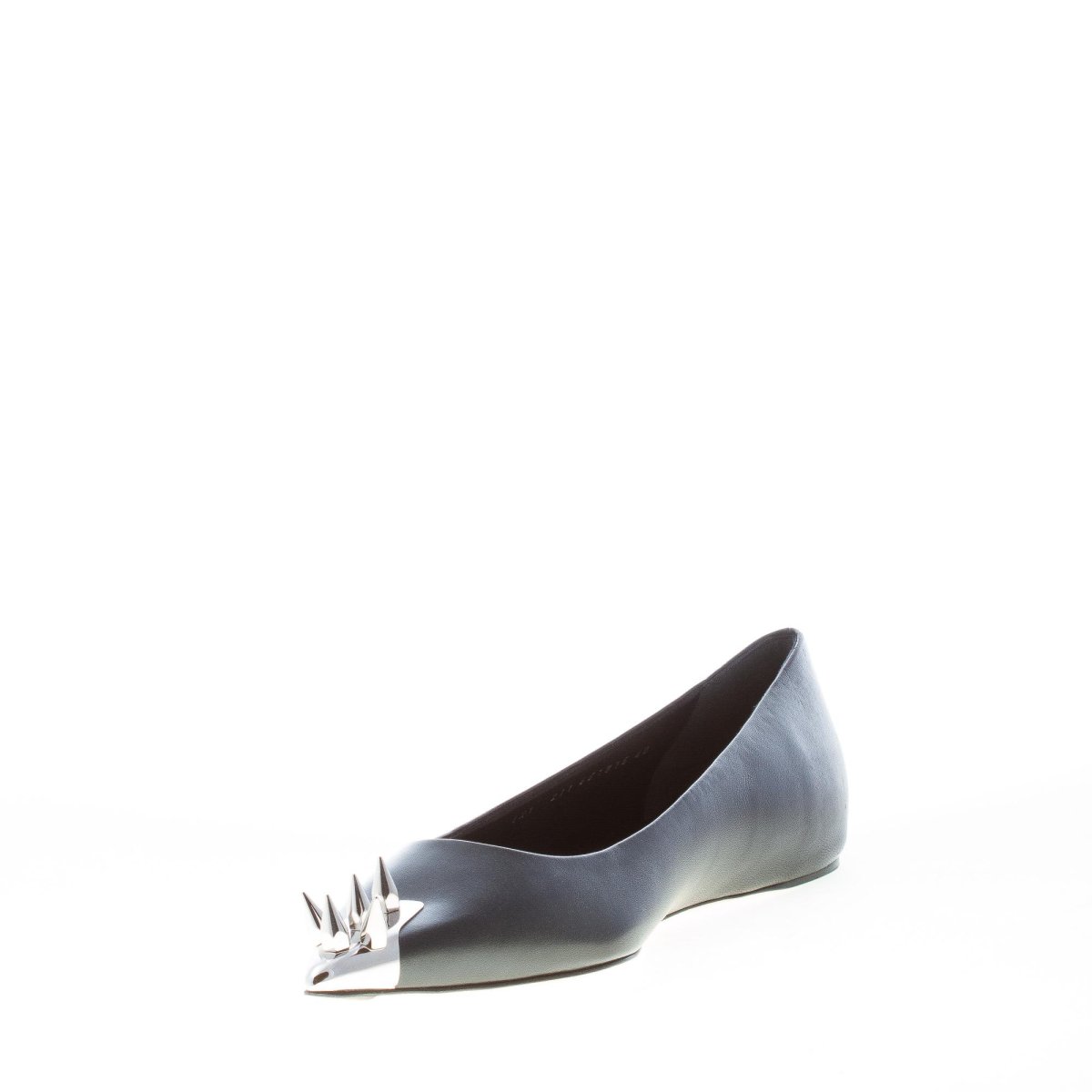 ALEXANDER MCQUEEN donna ballerina Punk in nappa NERO con borchie - immagine 7