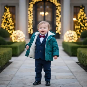 Piumino baby con cappuccio imbottito in pelliccia