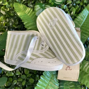 Polacchine estive a righe verdi