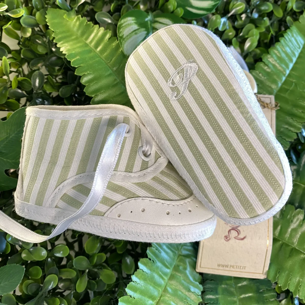 Polacchine estive a righe verdi - immagine 2