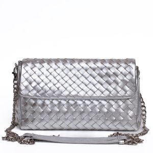 Borsa intrecciata argento