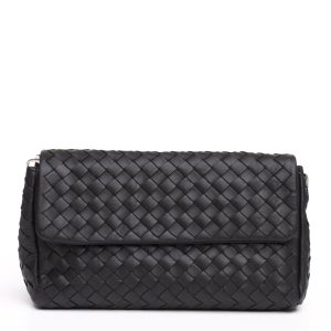 Borsa intrecciata nera