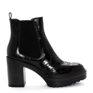 Pons Quintana Stivaletto Olivia Nero Pelle Tacco Alto