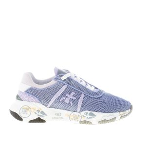 PREMIATA donna sneaker BUFF 5843 in tessuto tecnico a rete INDACO più lilla