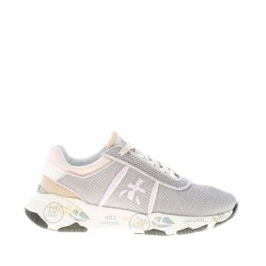 PREMIATA donna sneaker BUFF 6094 in tessuto tecnico a rete GRIGIO più rosa