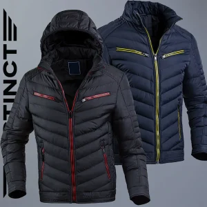 Giubbotto Uomo Invernale Giacca Casual Giubbino Imbottito con Cappuccio Elegante