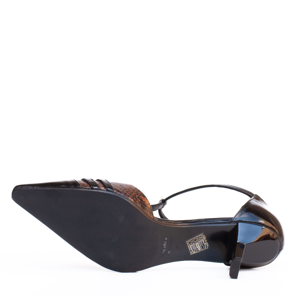 Décolleté T-Bar con Stampa Pitone - immagine 4