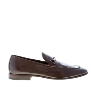 FABRIZIO SILENZI uomo mocassino artigianale in pelle TESTA DI MORO con morsetto