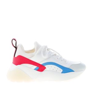 STELLA McCARTNEY donna sneaker Eclypse in alter nappa BIANCO, azzurro e rosso