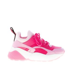 STELLA McCARTNEY donna sneaker Eclypse in alter nappa e neoprene FUXIA, ROSA e LILLA