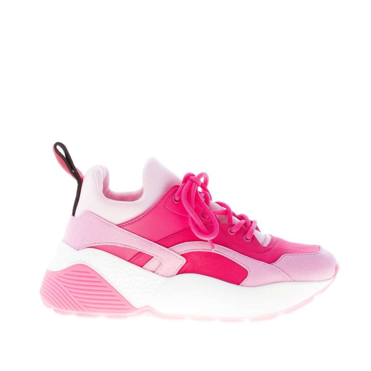 STELLA McCARTNEY donna sneaker Eclypse in alter nappa e neoprene FUXIA, ROSA e LILLA