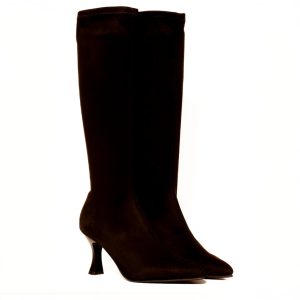 Stivale stretch nero alto