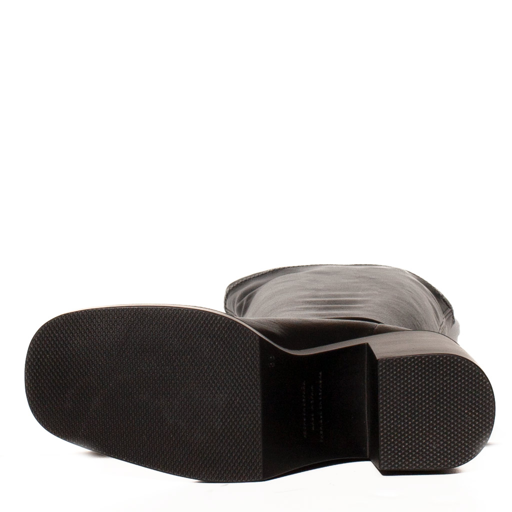 Stivali Neri Pelle Platform di Miss Elastic - immagine 6