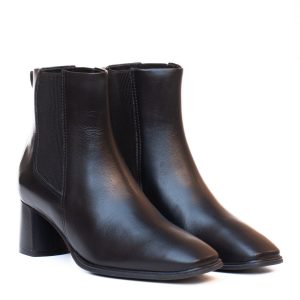 Stivaletti Chelsea Tacco Medio Pelle Nera