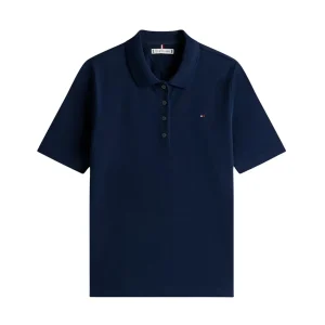 Tommy Hilfiger – Polo 1985 pique cotone WW0WW43224 Blu scuro Regular Fit