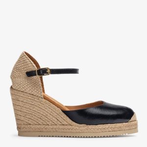 Espadrilla in pelle nera