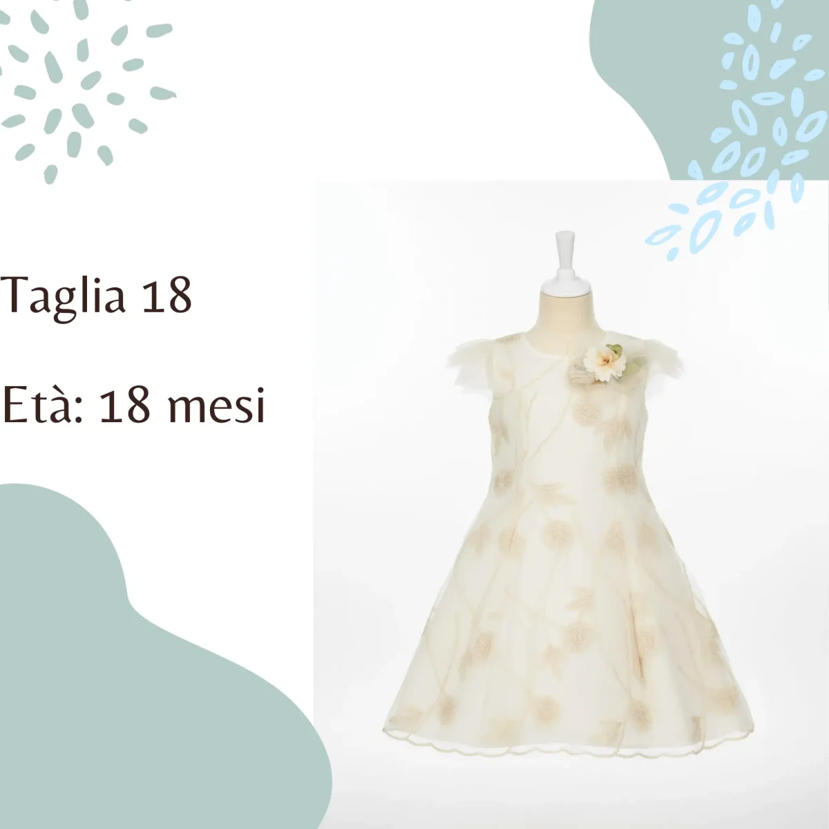 Vestito Cerimonia Bambina in Seta Ricamata - immagine 3