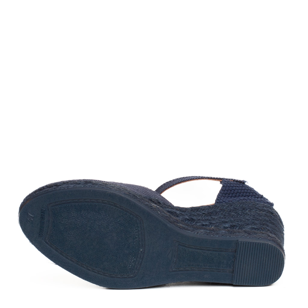 Espadrilla in cotone blu - immagine 7