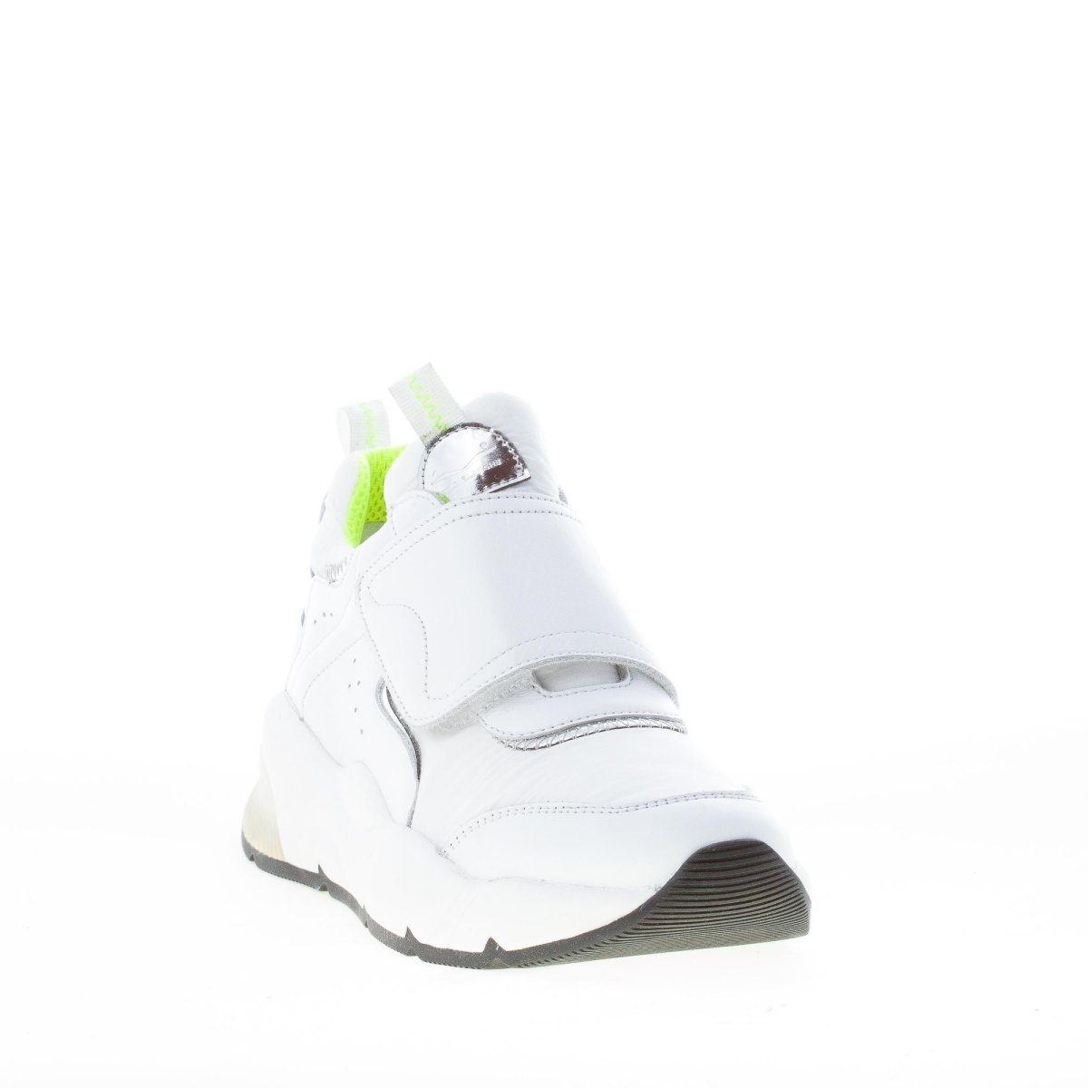 VOILE BLANCHE donna sneaker JENNIE STRAP in pelle e nylon BIANCO con strappo - immagine 3