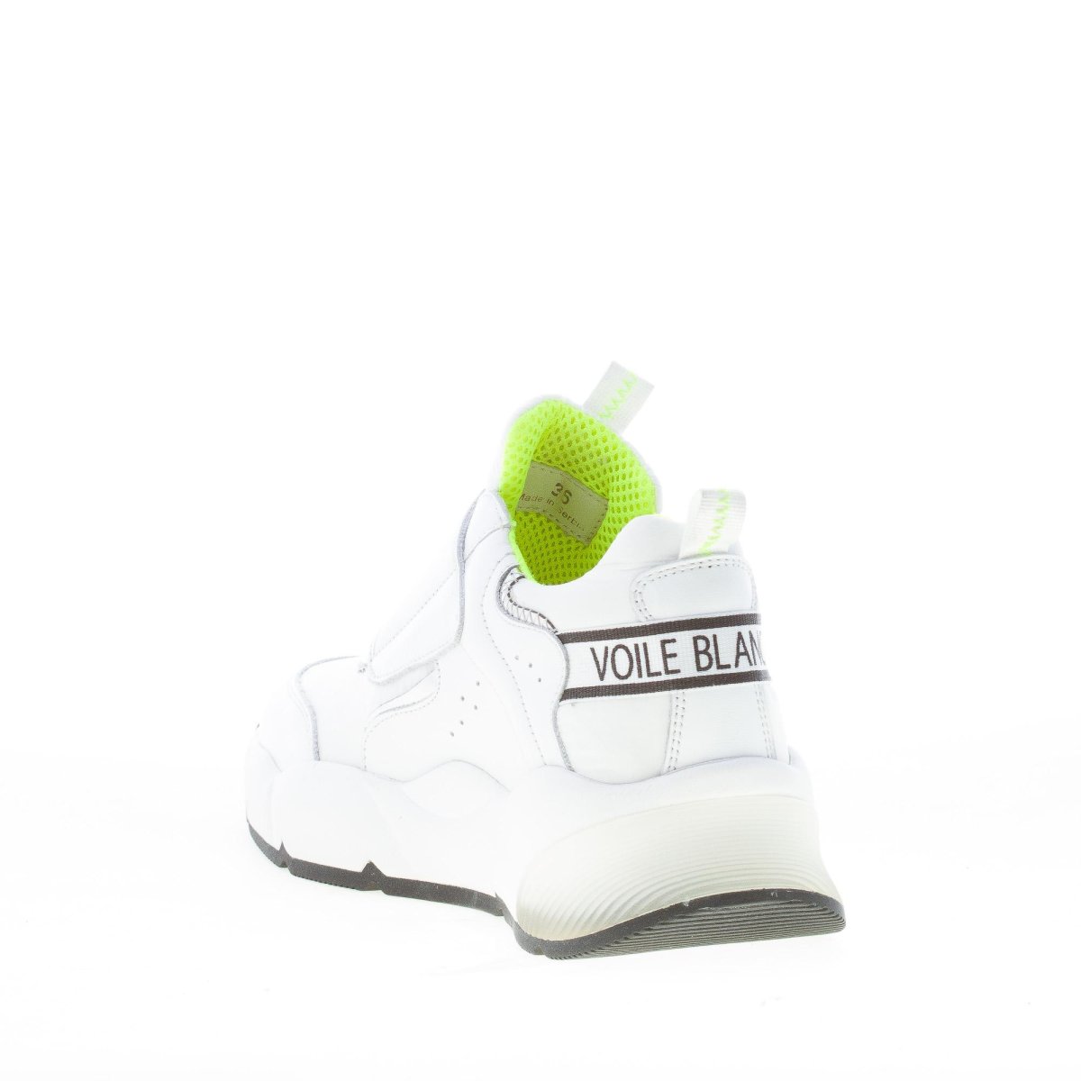 VOILE BLANCHE donna sneaker JENNIE STRAP in pelle e nylon BIANCO con strappo - immagine 5