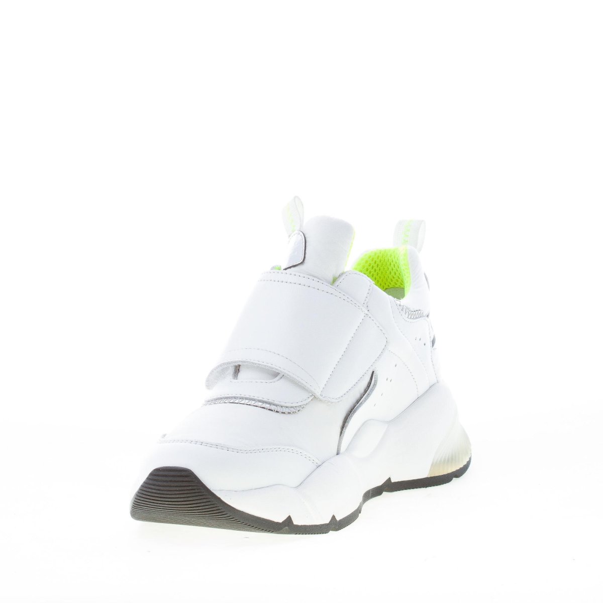 VOILE BLANCHE donna sneaker JENNIE STRAP in pelle e nylon BIANCO con strappo - immagine 7