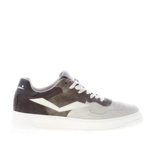 VOILE BLANCHE uomo sneaker Layton 002 in camoscio GRIGIO e GHIACCIO