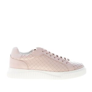 VOILE BLANCHE donna sneaker Lipari in pelle intrecciata ROSA CIPRIA