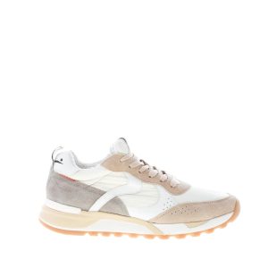 VOILE BLANCHE uomo sneaker Magg in tessuto e camoscio BEIGE più bianco e grigio
