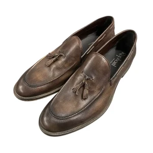 Raphael – EU/45 – Mocassini in pelle marrone lavorazione Sacchetto 6127