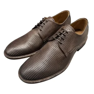 Raphael – EU/44 – Scarpe stringate in pelle stampa intrecciata 6175