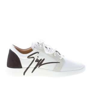 GIUSEPPE ZANOTTI DESIGN donna sneaker in pelle BIANCO con bold logo